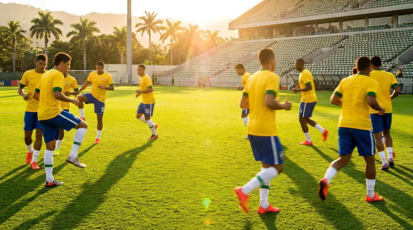 Vinicius Jr y la selección brasileña preparándose para el Mundial 2026