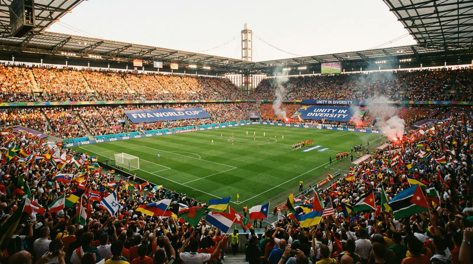 Mosaico de banderas de las 48 selecciones clasificadas para el Mundial 2026
