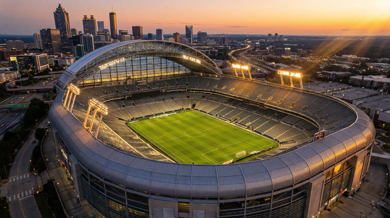 Vista aérea del MetLife Stadium de Nueva Jersey, sede de la final del Mundial 2026