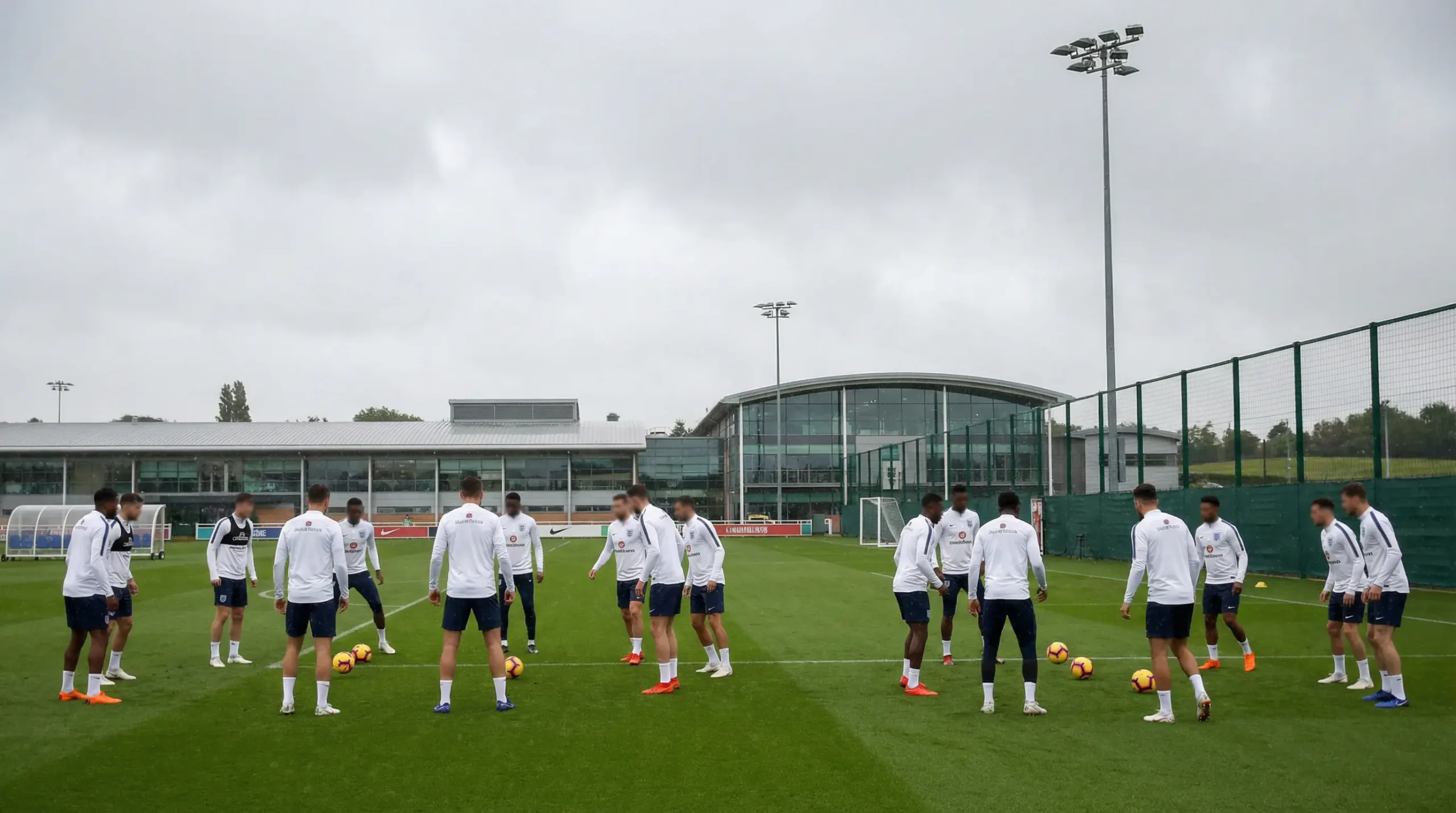 Selección de Inglaterra entrenando para el Mundial 2026